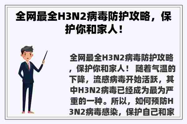 全网最全H3N2病毒防护攻略，保护你和家人！